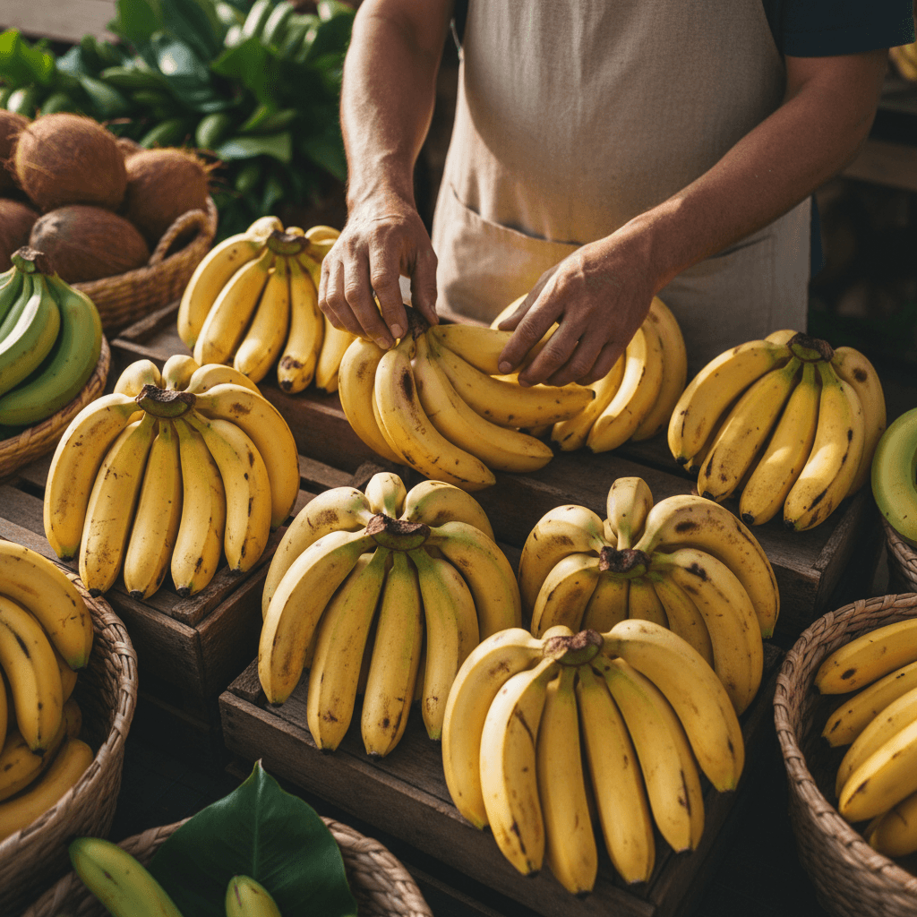 Colorful fruit stands at local market